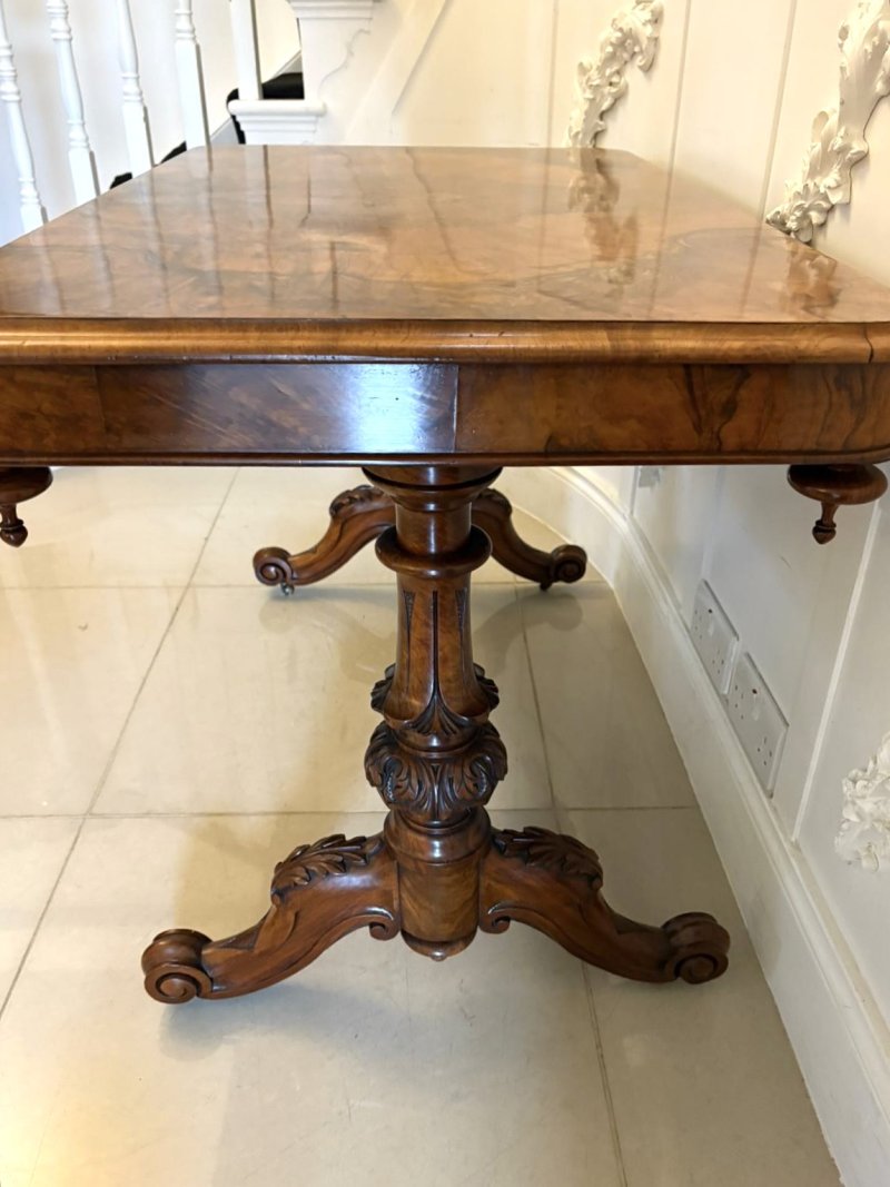 Outstanding Quality Antique Victorian Burr Walnut Freestanding Centre Table